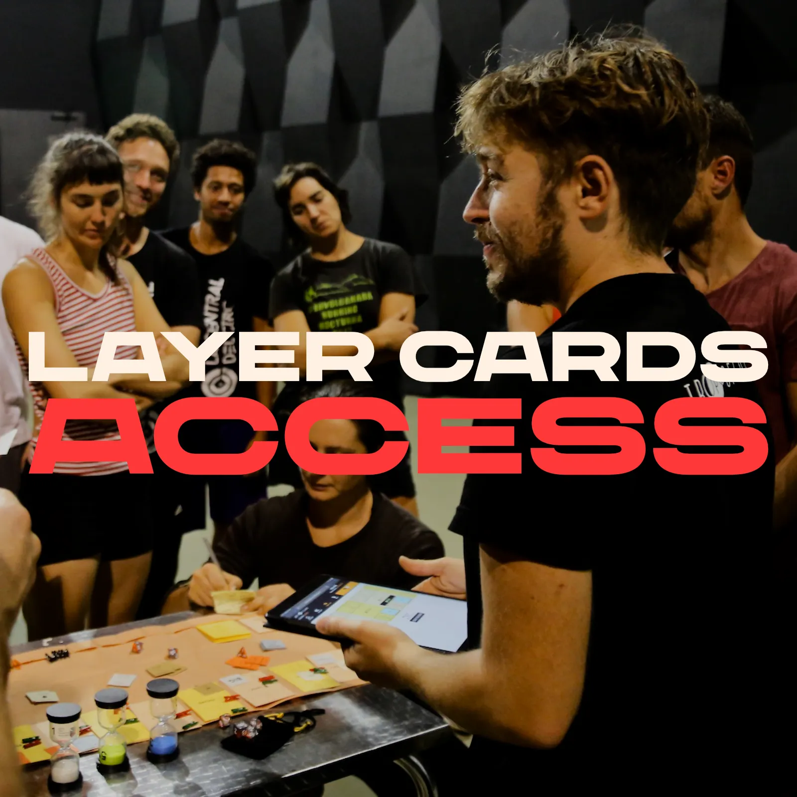 Access to LAYER CARDS, a game by artists for artist